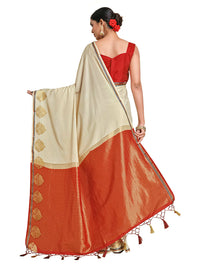 Thumbnail for Mimosa Women's Beige Pure Crepe Saree - Distacart