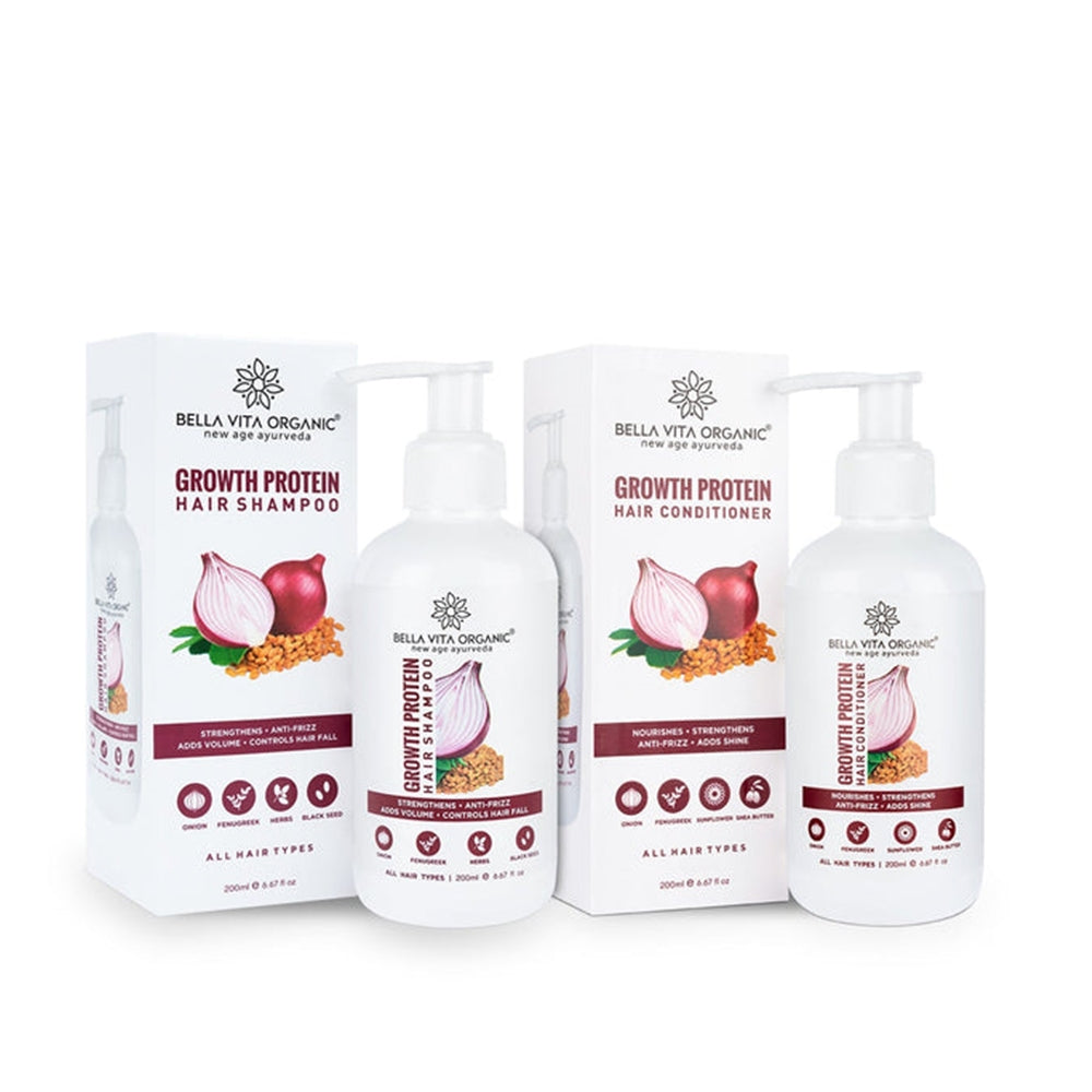 Bella Vita Organic Growth Protein Shampoo & Conditioner Combo - Distacart