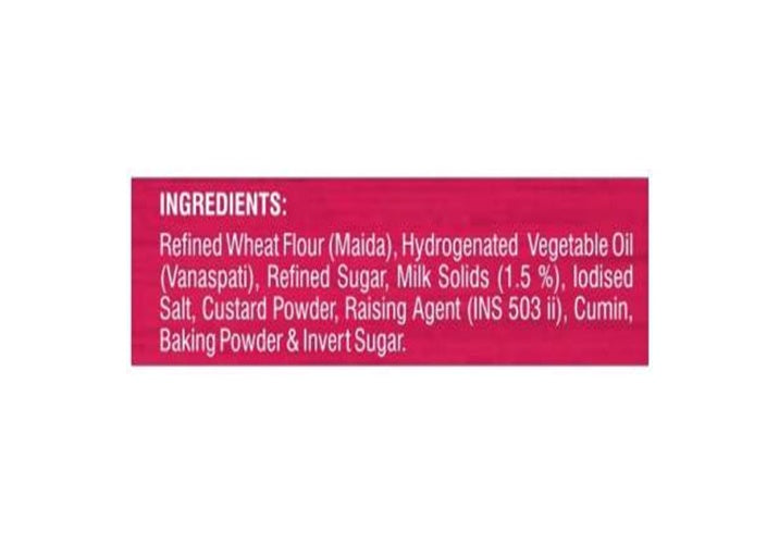 Haldiram's - Jeera Biscuits Ingredients