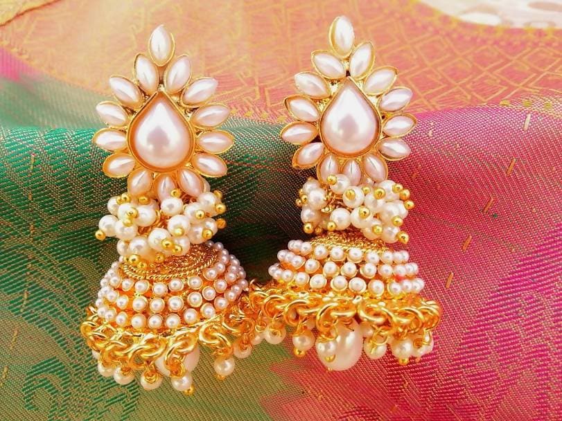 Zaveri Pearls Jhumkas Earrings - Buy Zaveri Pearls Jhumkas Earrings online  in India