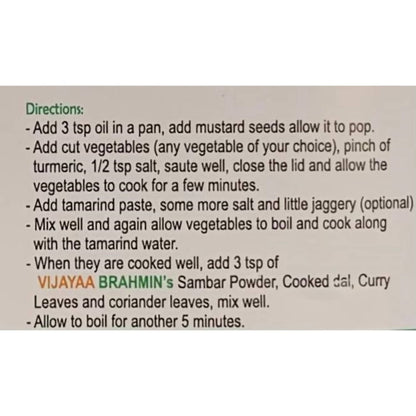 Vijayaa Brahmin's Sambar Powder
