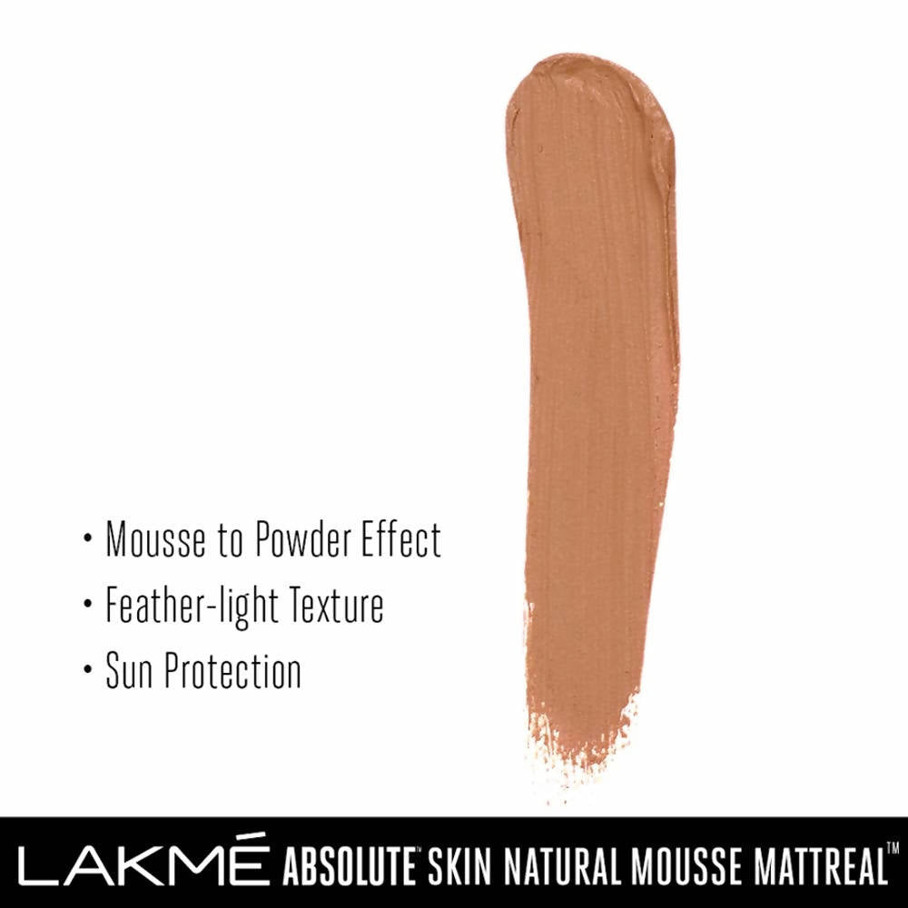 Lakme Absolute Skin Natural Mousse Mattreal Foundation - Medium Caramel - Distacart