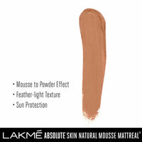 Thumbnail for Lakme Absolute Skin Natural Mousse Mattreal Foundation - Medium Caramel - Distacart