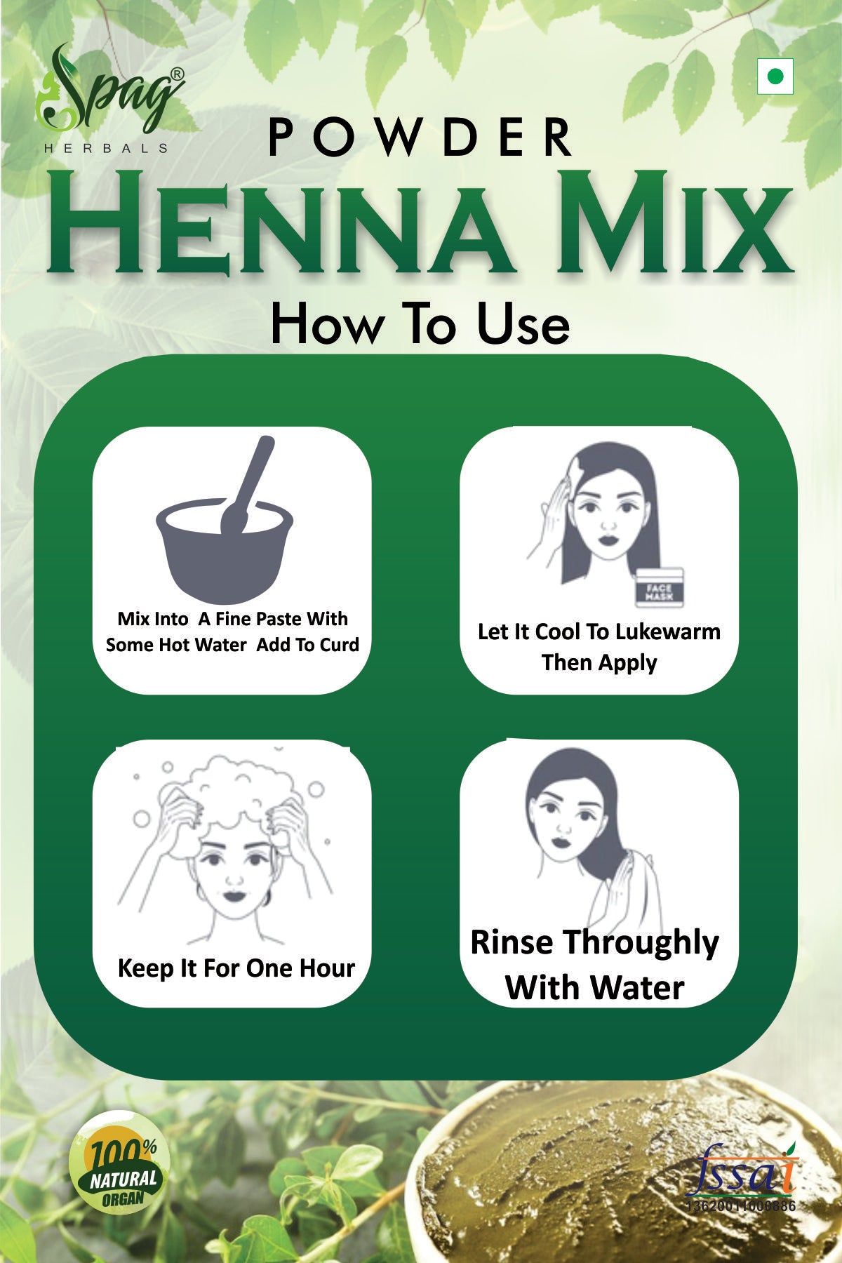 Spag Herbals Premium Henna Mix Powder - Distacart
