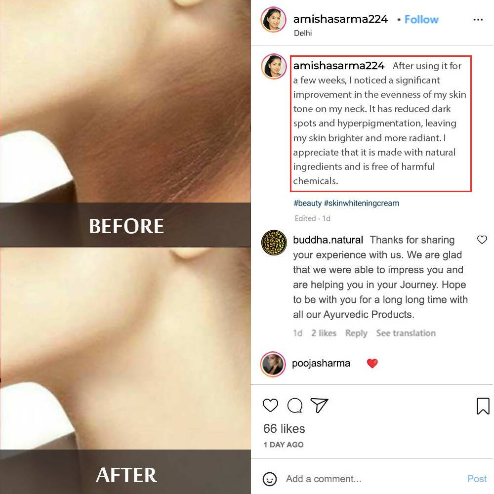 Buddha Natural Neck Whitening Cream - Distacart