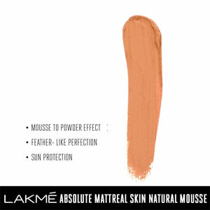 Lakme Absolute Skin Natural Mousse - Beige Honey - Distacart