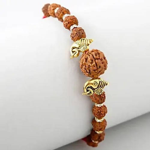Rudraksha Divinity Rakhi & Kaju Katli Box