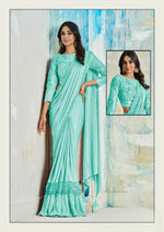 Thumbnail for Lycra Saree With Stitched Blouse - Mohmanthan Royal - Distacart