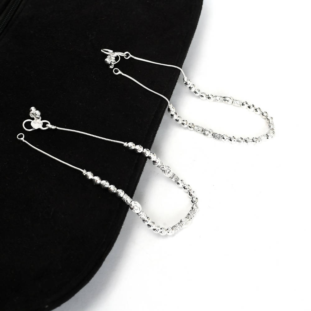 Tehzeeb Creations Silver Plated Anklet For Girls