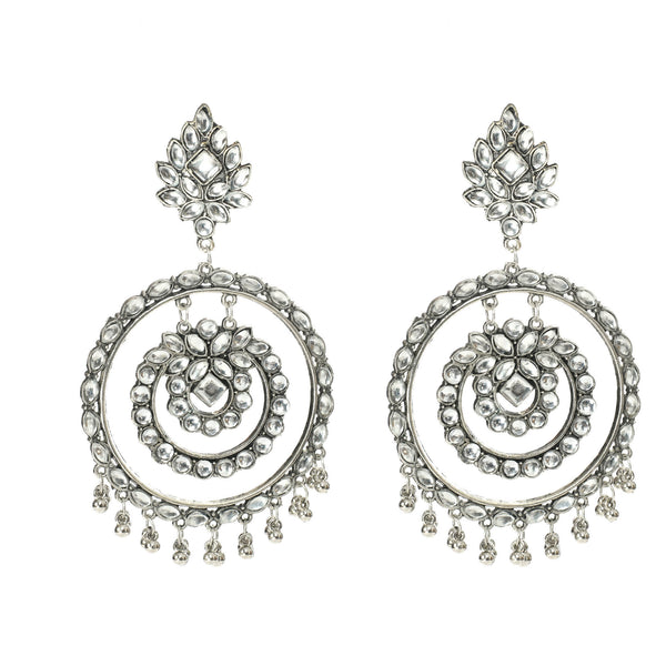 Mominos Fashion Johar Kamal Women's White Kundan Circles Earrings - Distacart