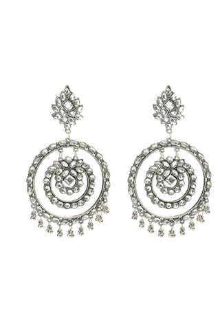 Mominos Fashion Johar Kamal Women's White Kundan Circles Earrings - Distacart