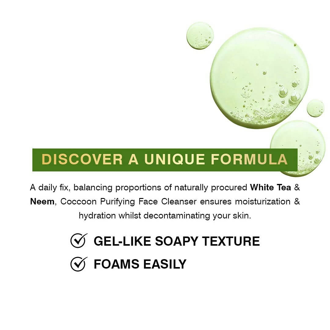 Coccoon Purifying Face Cleanser With White Tea & Neem - Distacart