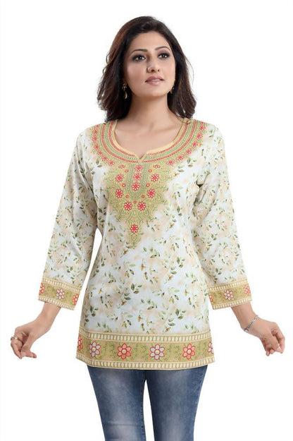 Snehal Creations Adorable Amaze Printed Short Kurti Tunic Top