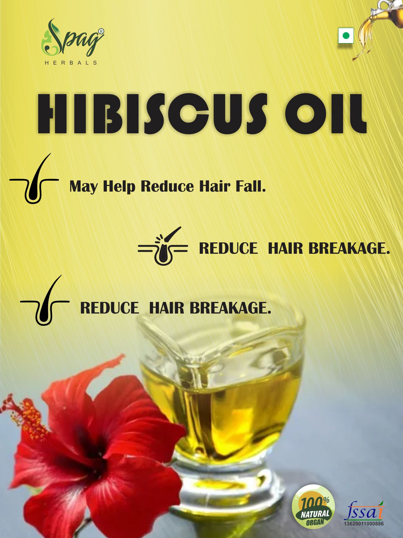 Spag Herbals Hibiscus Herbal Hair Oil - Distacart