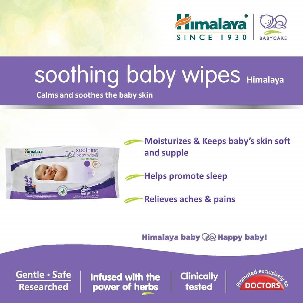 Himalaya Herbals - Soothing Baby Wipes - Distacart