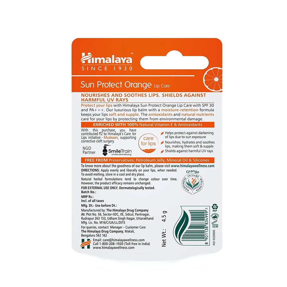 Himalaya Herbals Sun Protect Orange Lip Care 