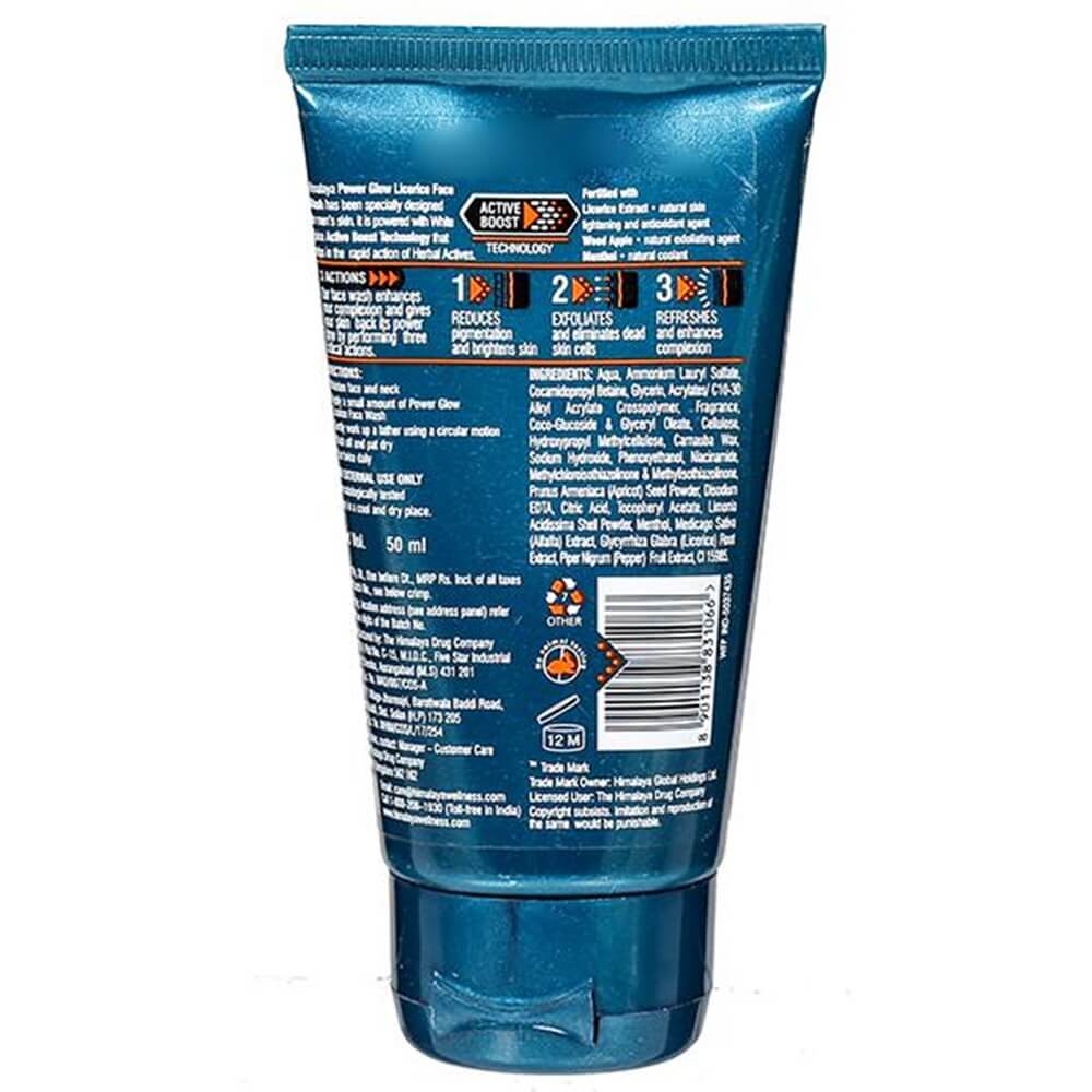 Himalaya Men Power Glow Licorice Face Wash - Distacart