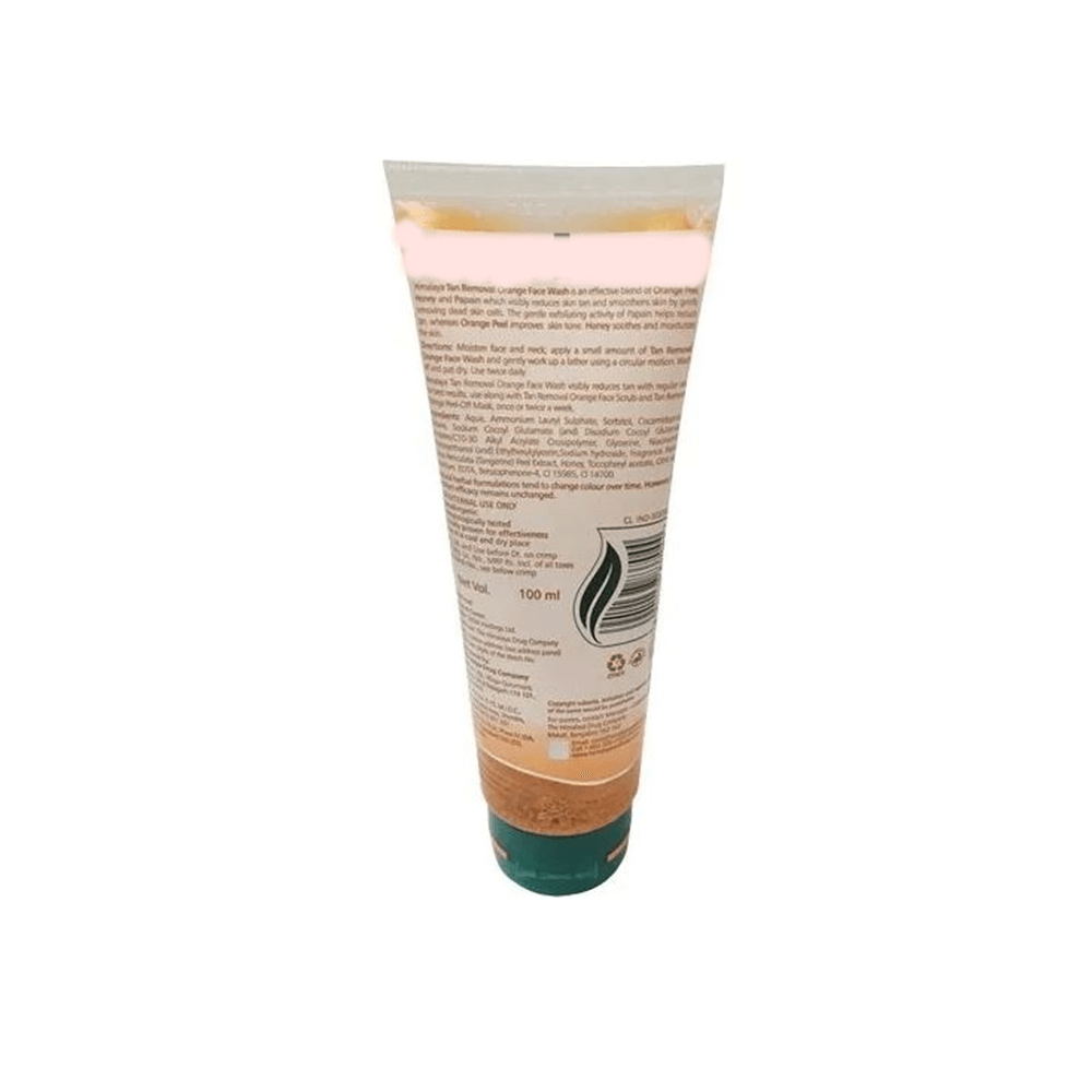 Himalaya Tan Removal Orange Face Wash - 100ml - Distacart
