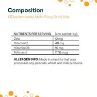 Thumbnail for OZiva Plant Based Immunity Multivitamins Fizzy Drink Mix