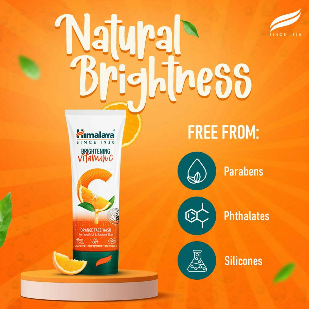 Himalaya Herbals Brightening Vitamin C Orange Face Wash - Distacart