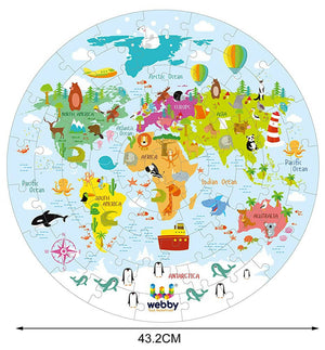 Webby Amazing World Map Jigsaw Floor Puzzle 60 Pcs - Distacart