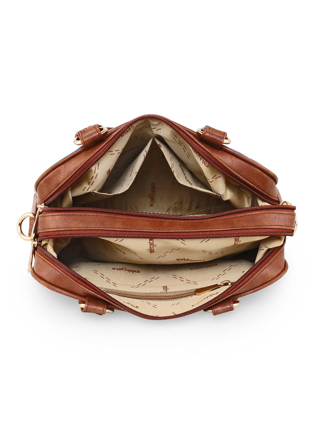 Sabhyata Peacock - Satin Handbag With Detachable Sling 2 - Distacart