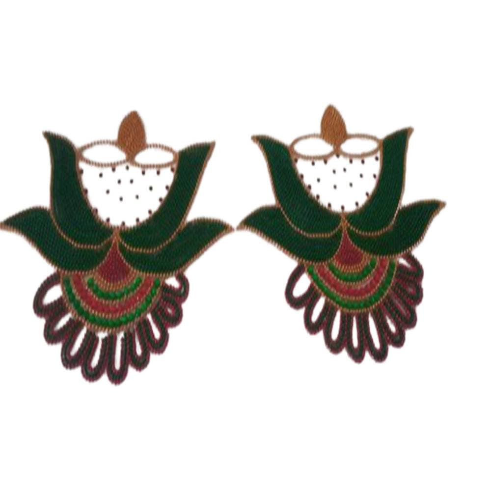 Kundan HandiKrafts Acrylic Green Colour Jumbo Rangoli - Distacart