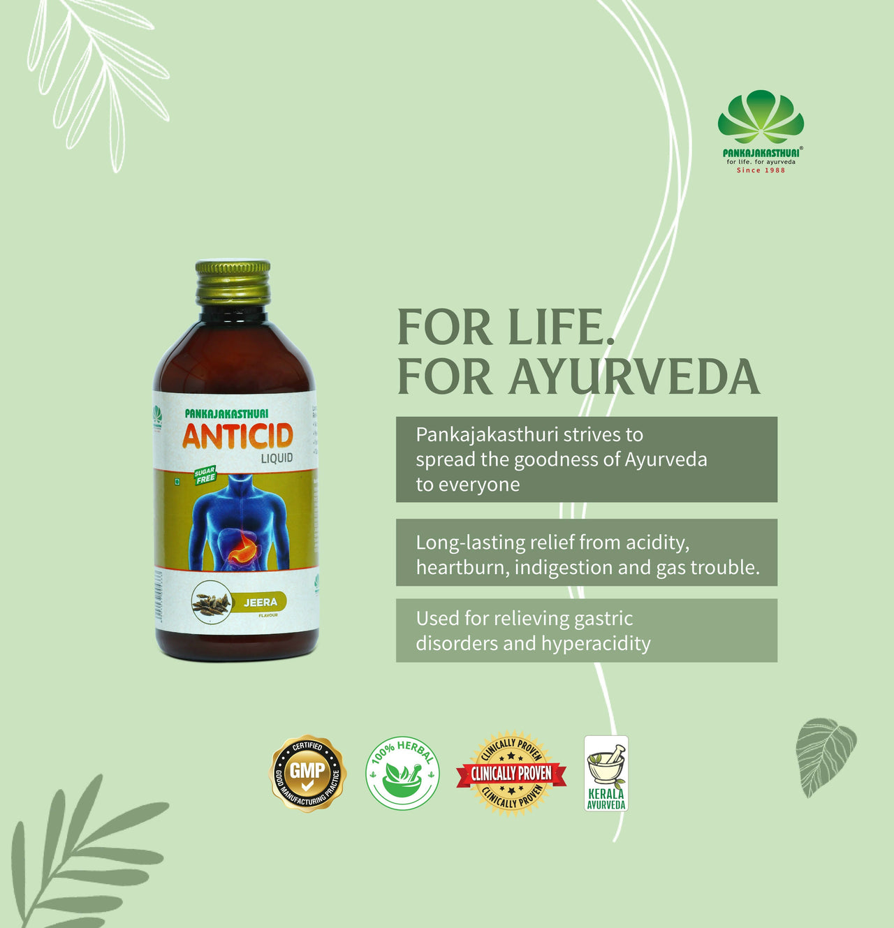 Pankajakasthuri Anticid Liquid Jeera - Distacart