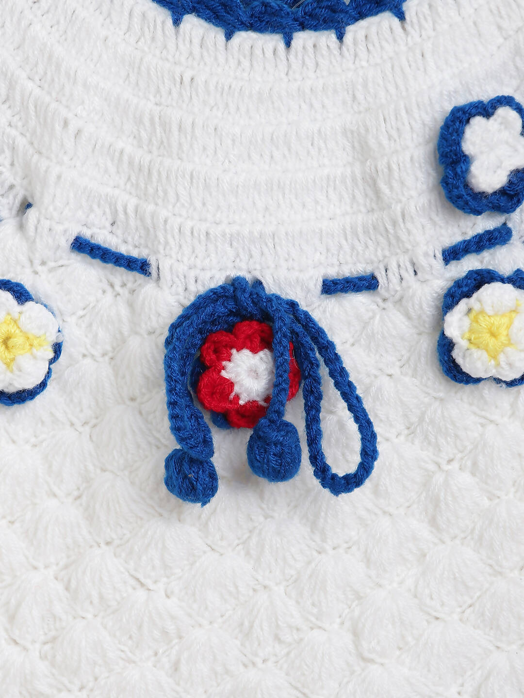 ChutPut Hand knitted Crochet Elsa Dress with Cap - White - Distacart