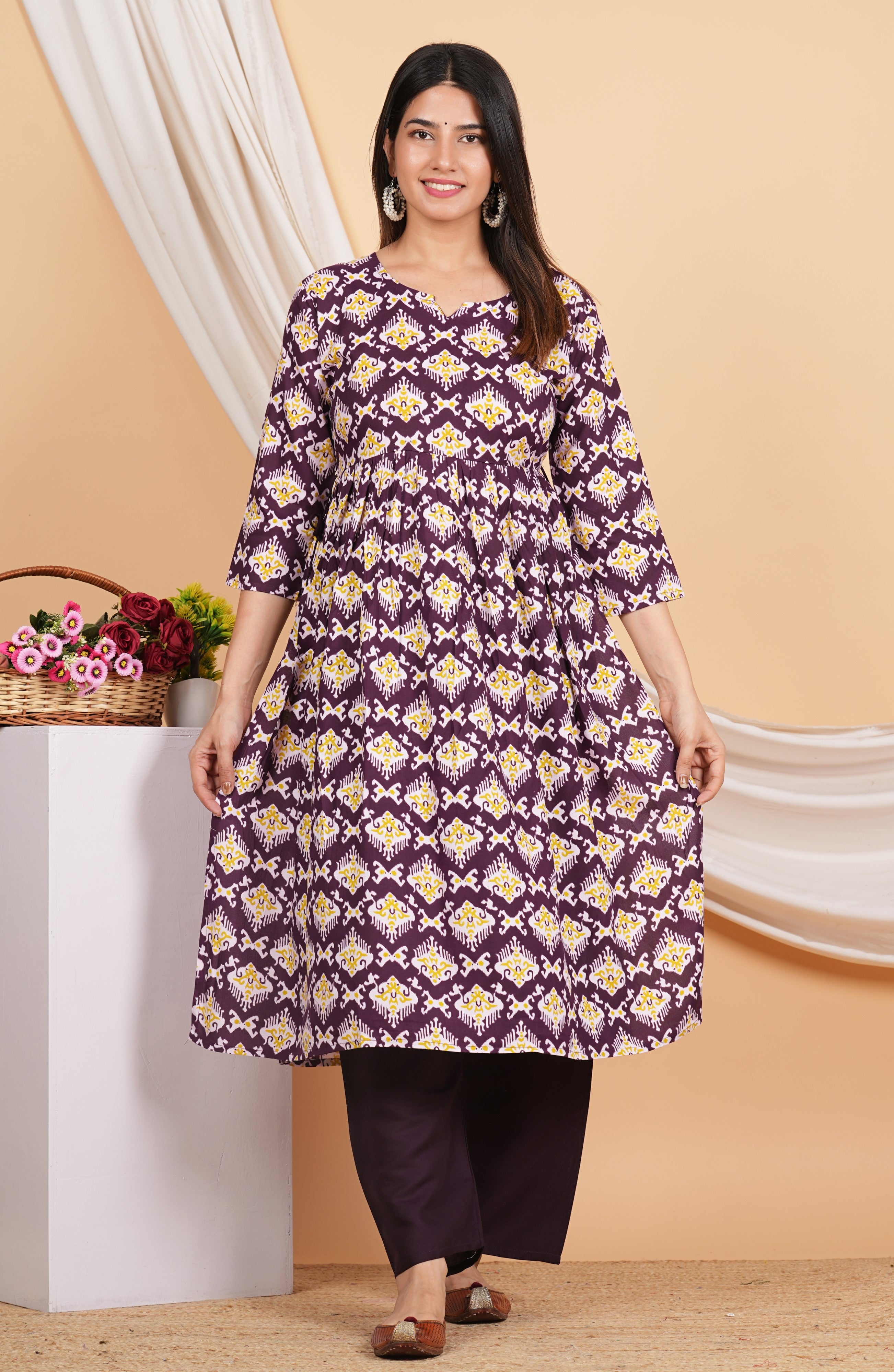 House of RP Women Blue& Multi Rayon Digital Print Kurta & Pant Set - Distacart