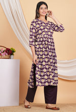 Thumbnail for House of RP Women Blue& Multi Rayon Digital Print Kurta & Pant Set - Distacart