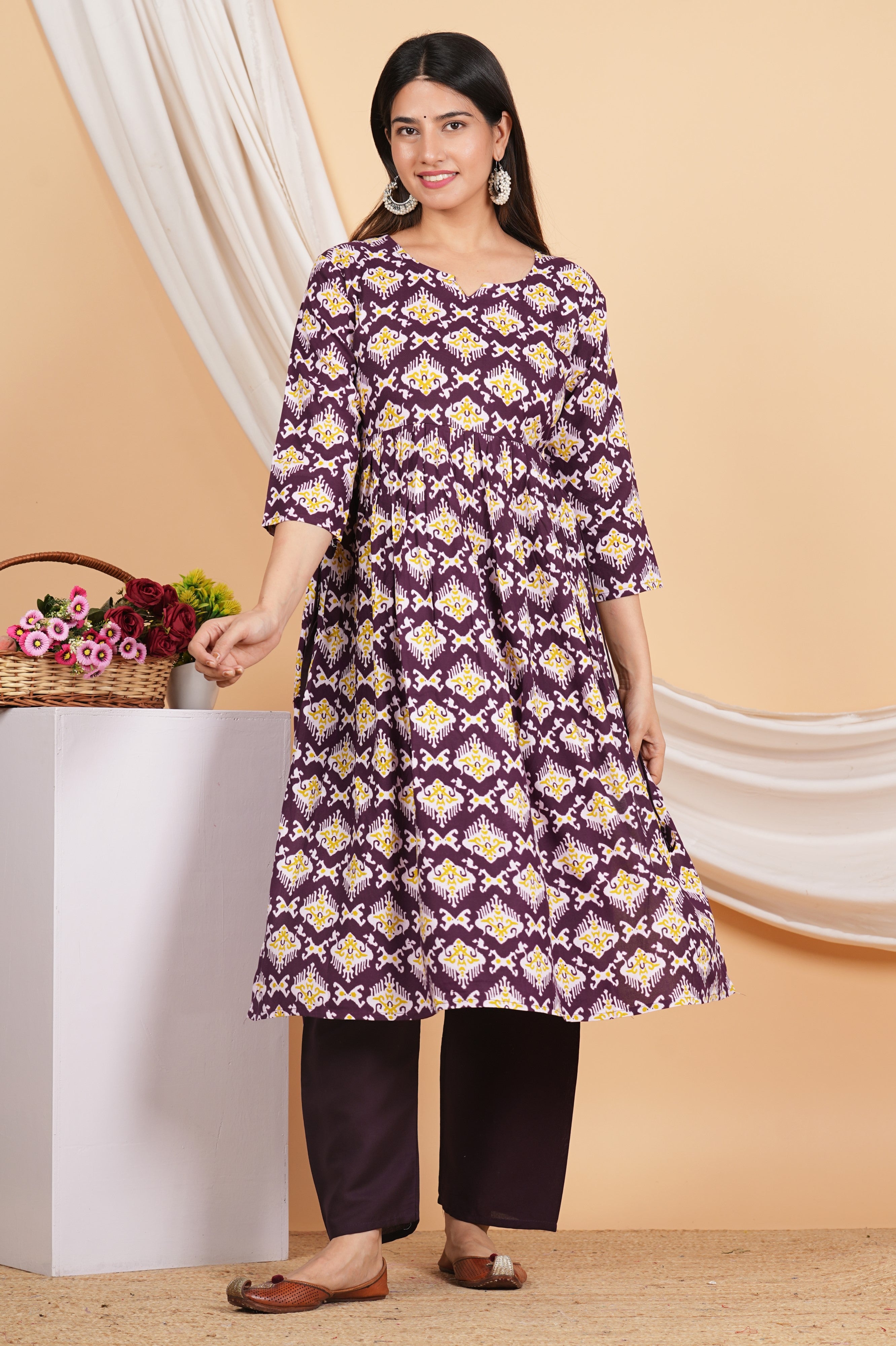 House of RP Women Blue& Multi Rayon Digital Print Kurta & Pant Set - Distacart