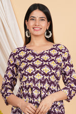Thumbnail for House of RP Women Blue& Multi Rayon Digital Print Kurta & Pant Set - Distacart