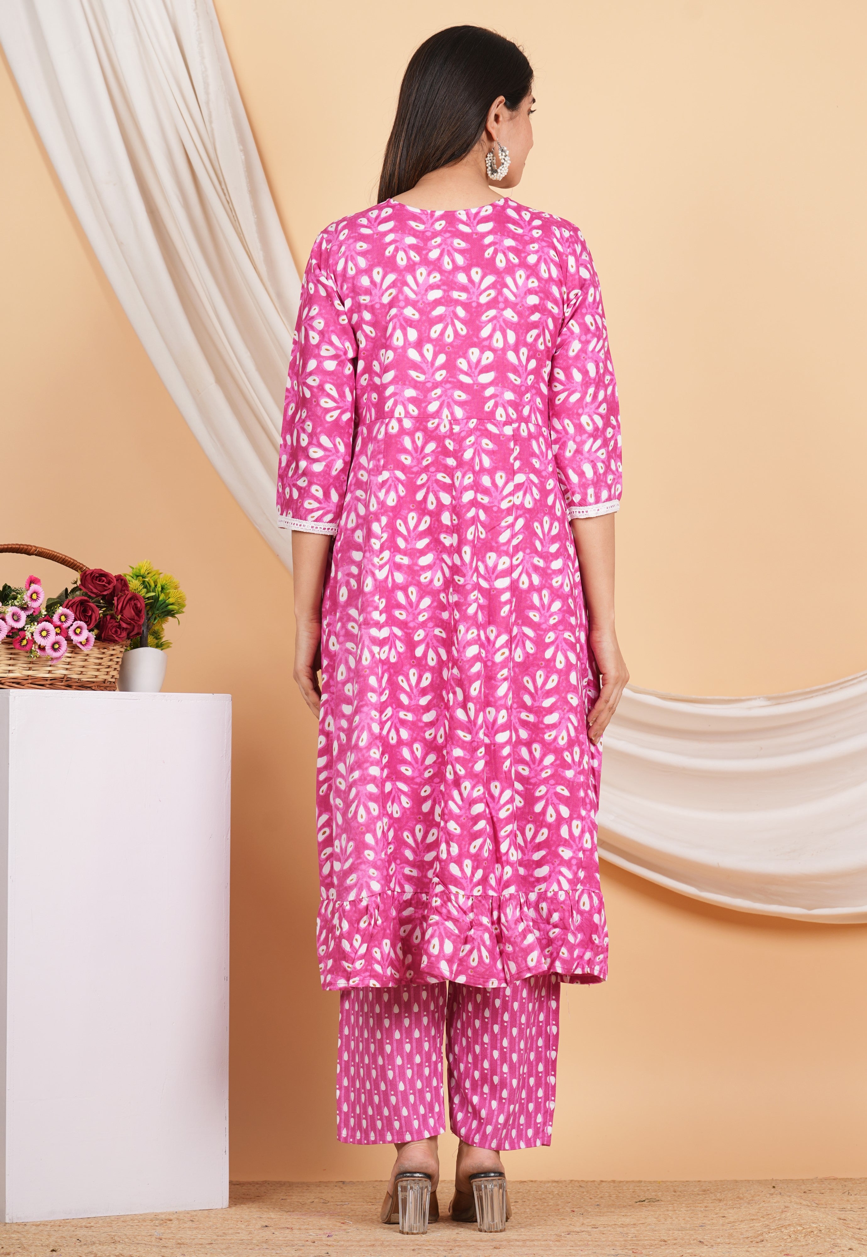 House of RP Women Rayon Cotton Floral Print Kurta ,Pant & Dupatta Set - Distacart