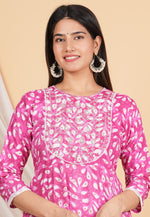 Thumbnail for House of RP Women Rayon Cotton Floral Print Kurta ,Pant & Dupatta Set - Distacart