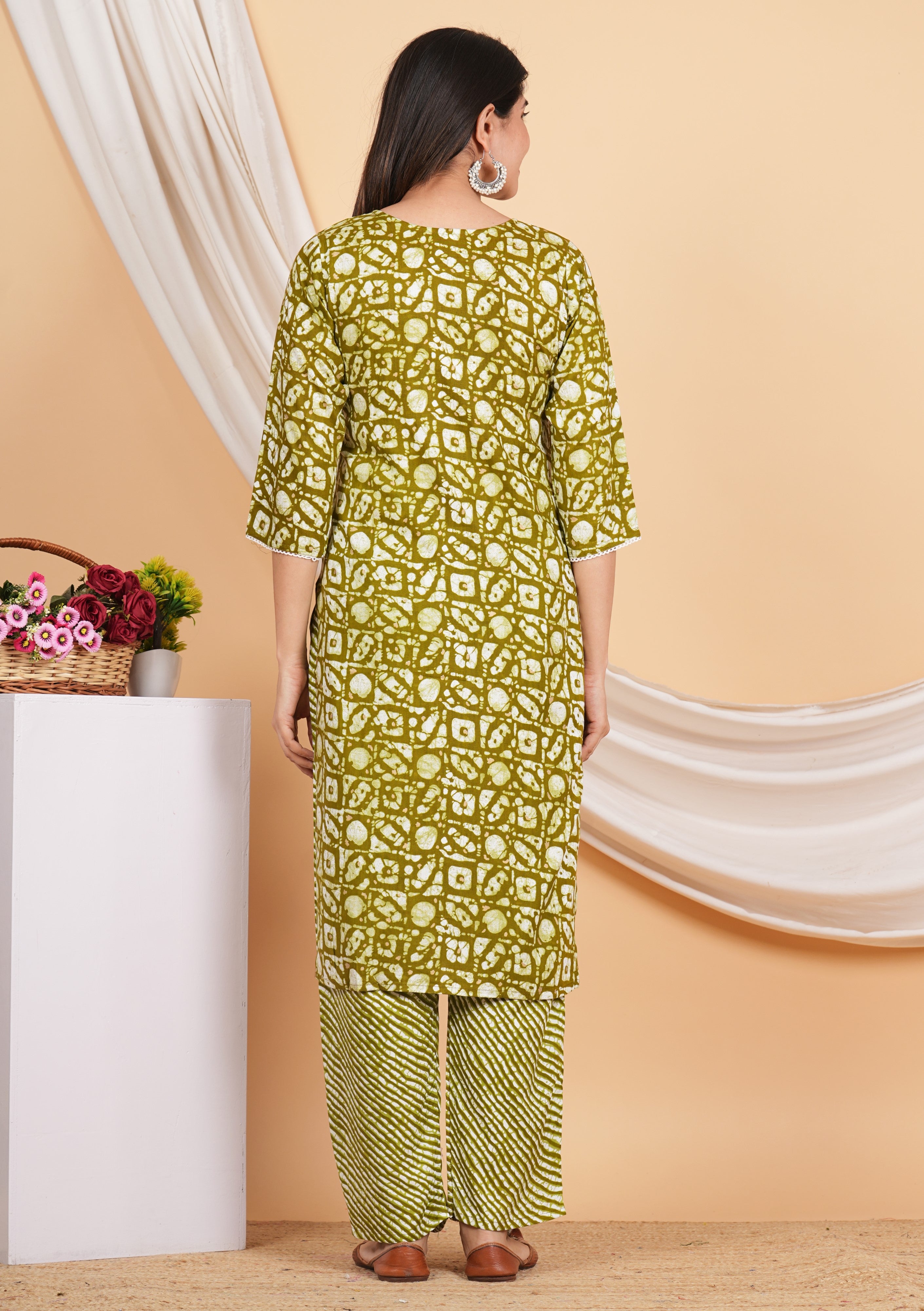 House of RP Women Rayon Dark Purple Digital Print Naira Cut Kurta, Pant & Dupatta Set - Distacart