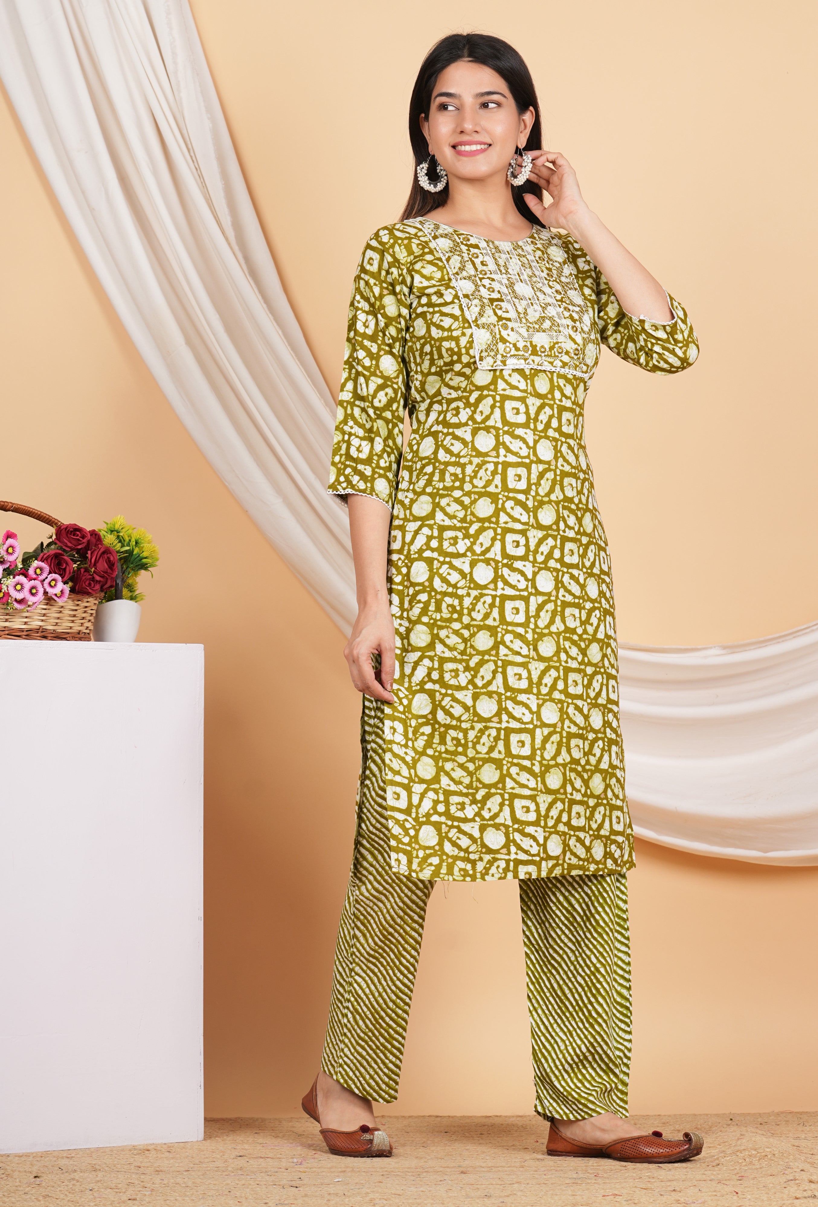 House of RP Women Rayon Dark Purple Digital Print Naira Cut Kurta, Pant & Dupatta Set - Distacart