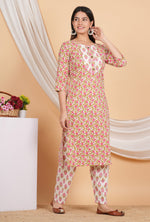 Thumbnail for House of RP Women Rayon Floral Print Kurta & Pant Set - Distacart