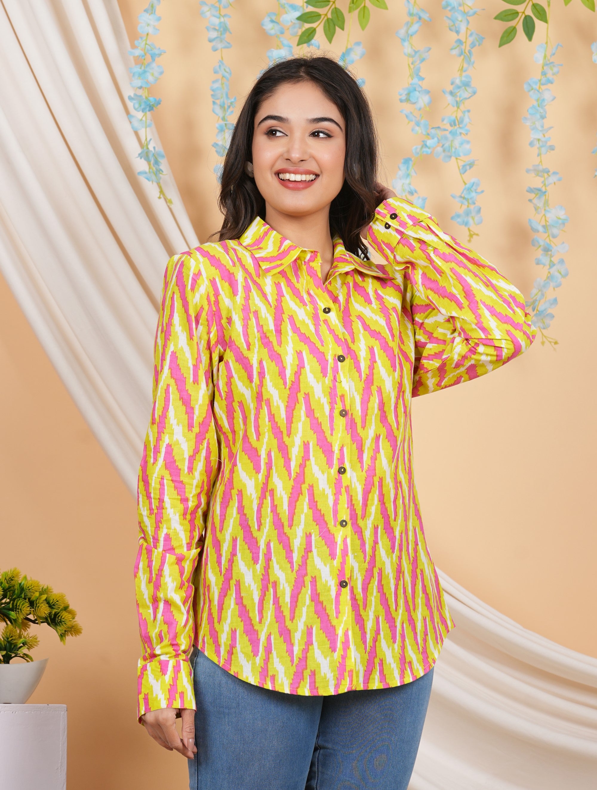 House of RP Women Multicolor Cotton Shirt Tunic - Distacart