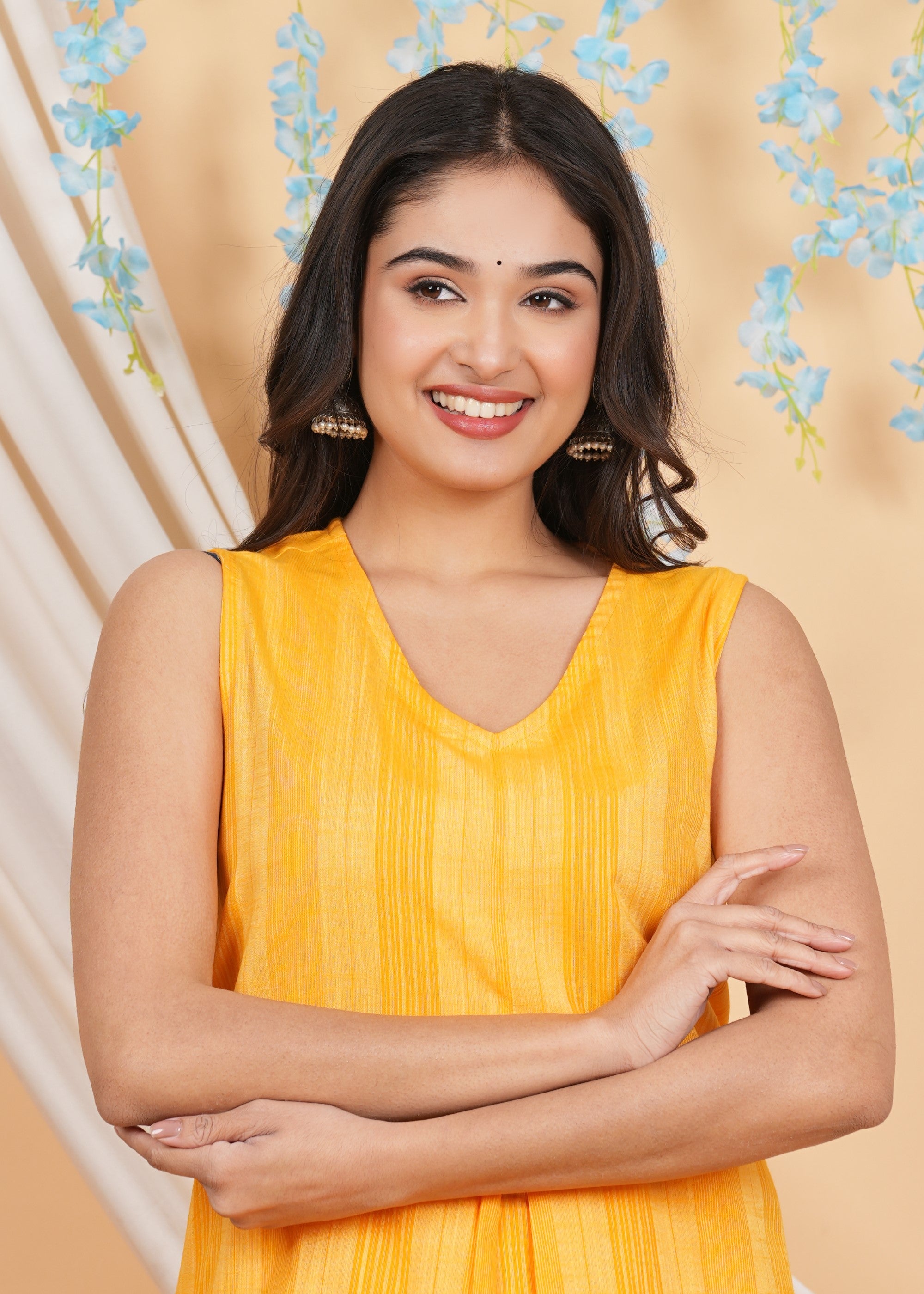 House of RP Women Orange Cotton Kurta & Pant Set - Distacart