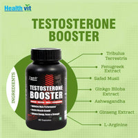 Thumbnail for Healthvit Testosterone Booster Capsules - Distacart