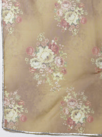 Thumbnail for Myshka Trendy Women's Cotton Round Neck Casual Kurta Pant Dupatta Set - Distacart