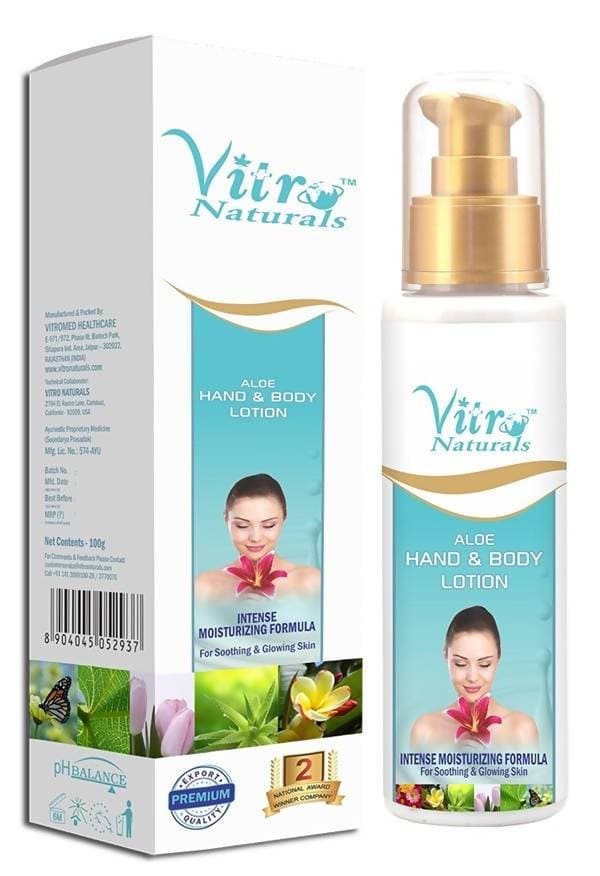 Vitro Naturals Aloe Hand & Body Lotion - Distacart
