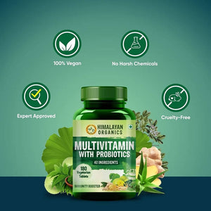 Himalayan Multivitamin With Probiotics, 40 Ingredients Immunity Booster: 180 Vegetarian Tablets