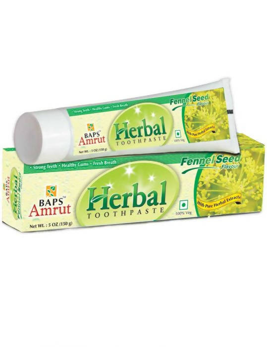 Baps Amrut Herbal Toothpaste Fennel seed Flavour