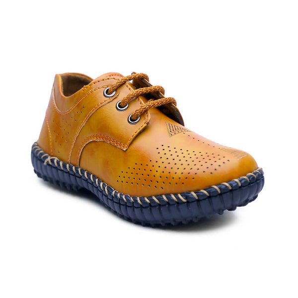 Tiny Bugs Boys Casual Lace Up Shoes - Tan - Distacart