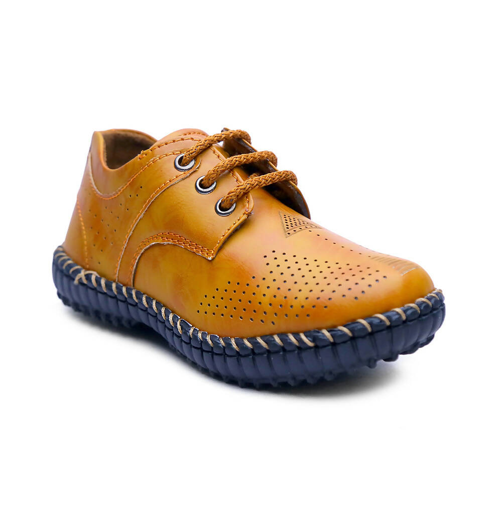 Tiny Bugs Boys Casual Lace Up Shoes - Tan - Distacart