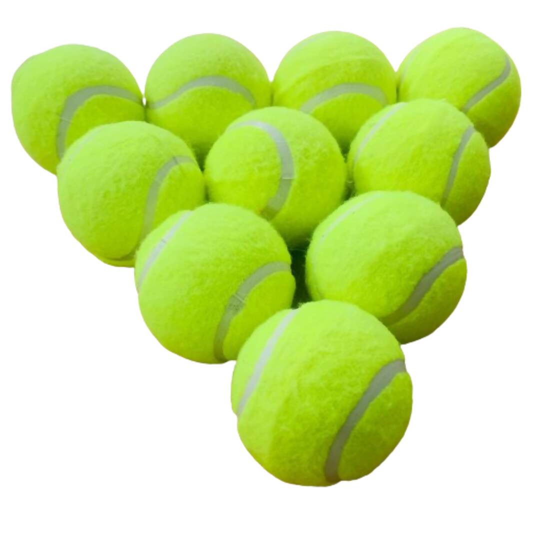 M ART Cricket Tennis Ball Light Weight (Pack of 10) - Distacart