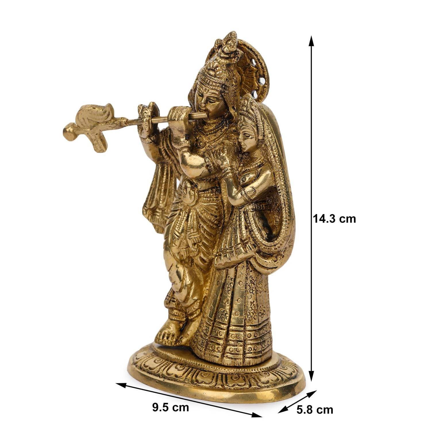 Devlok Kanha Playing Flute With Radha