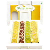 Thumbnail for Ghasitaram Diwali Gifts Sweets Sugarfree Assorted Moons Box - Distacart